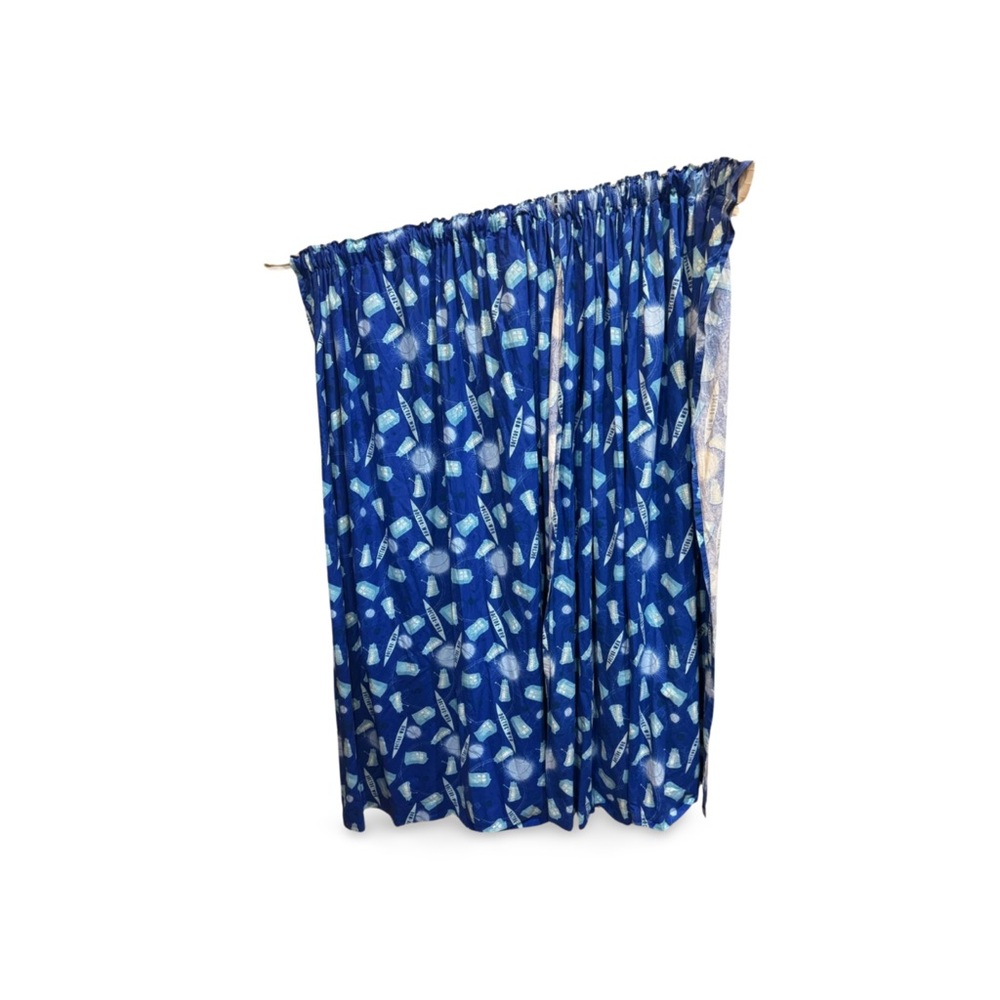 Vintage Doctor Who TARDIS Dalek Curtains (Set of 2) | Mid-2000s 64" x 64" Panels